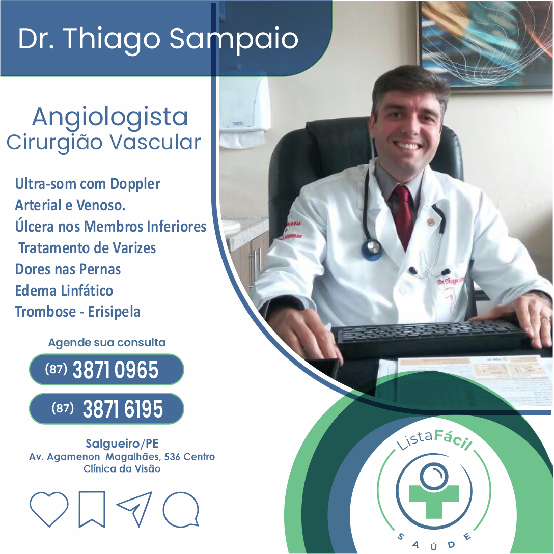 Dr Thiago Sampaio - Angiologista e Cirúrgião Vascular